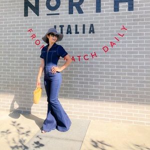 Bell bottom jumpsuit